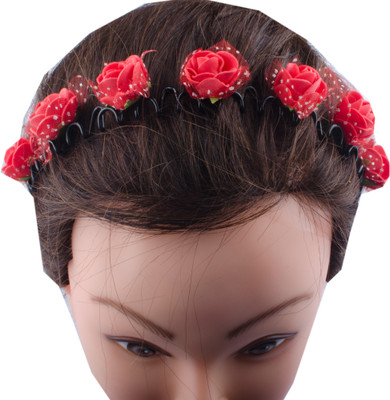 

Majik Fashionable Rose Flower For Wedding Party Hair Band(Multicolor)
