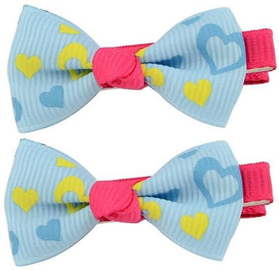 Angel Closet Heart print Hair Clip(Blue)