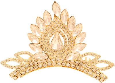

Sanjog Princess American Diamond Wedding Crown Hair Comb For Kids/Women Hair Band(Gold)