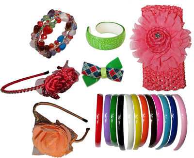 

Yashasvi Floral Style Hair band Hair Accessory Set(Multicolor)