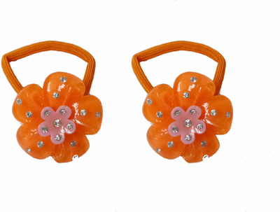 

Modish Look Beautiful Flower Design For Kids Rubber Band(Orange)