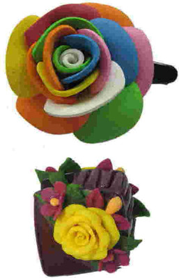 

Advanc Hotline Fancy foam sheet and Ceramic sheet work tic tac pin (Combo of 2) Hair Clip(Multicolor)