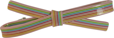 

Ammvi Creations 10 mm Multicolur Straight Swatches Pattern Sleek Bow for Women Hair Clip(Pink)