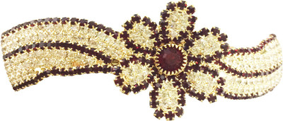 

AccessHer Accessher designer studded back clip hair accessories Hair Clip(Maroon)