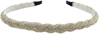 

Vogue Hair Accessories Limited Edition Braid Beaded Fancy Party Hair Band(Silver)