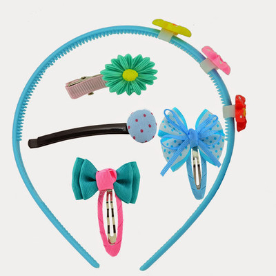 

Angel Glitter Blue Flowers Of My Garden Combo Hair Accessory Set(Blue)