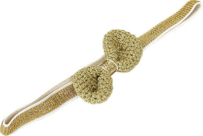 

Young & Forever Crochet Bow Head Band(Gold, White)