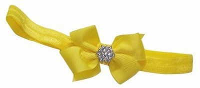 

Pinkblueindia Infant Girls Bow with Soft Elastic Head Band(Yellow)