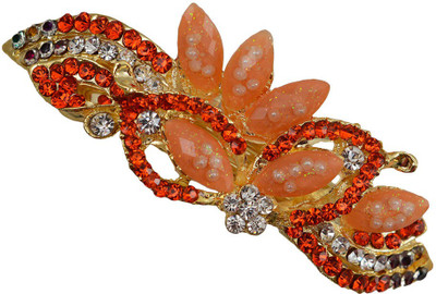 

Taj Pearl Designer Hair Clip(Gold)