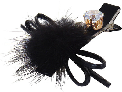 

Fayon Chic Stylish Black Beanie Double Crystal Black Hair Pin(Black)