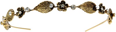 

Mansiyaorange Trendy Floral Fancy Leaves Funky Tiarra Hair Band(Gold)