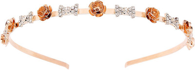 

Pink Rose Princess Charm Hair Band(Bronze)