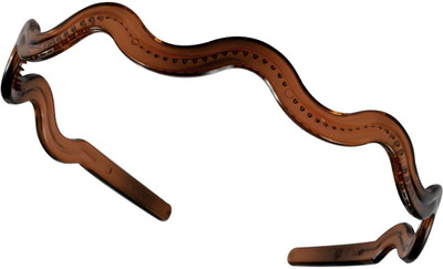 

Sarah Wavy Plastic Hair Band(Brown)