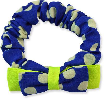 

Sarah Polka Dot Bow Rubber Band(Blue)
