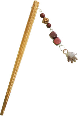 

CraftEra Wooden Stick Hair Pin(Brown)