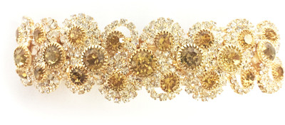 

AccessHer Designer studded back clip hair accessories for Women Hair Clip(Copper)
