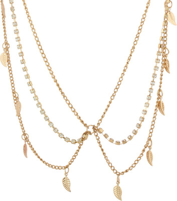

Fayon Gold Rhinestone Hair Chain(Gold)