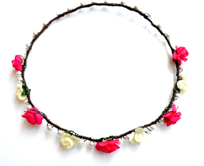 

Paperiva Tiara Head Band(White, Pink)