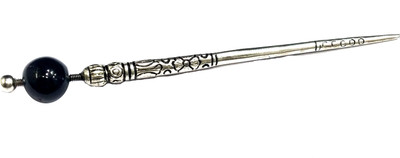 

Gurjari Round Black beads Bun Stick(Black)