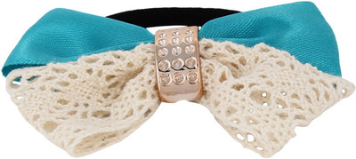 

Fayon Chunky Fashion Light Blue Charming Bow Design Rubber Band(Blue)