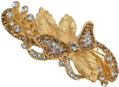 

Taj Pearl Designer Hair Clip(Gold)