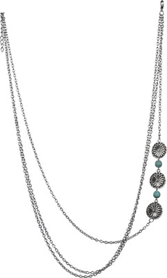 

The Bling Stores TRIBAL TOUCH WITH TERQUOISE BEADS HAIR DRESSER Head Band(Silver)