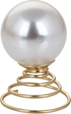 

Fayon Funky Fashion Golden Spring With White Pearl Single (8 mm) Hair Chain(Gold)