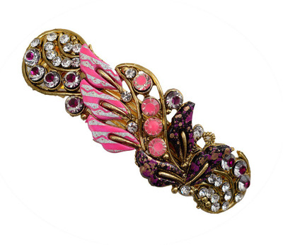 

Taj Pearl Designer Hair Clip(Gold)
