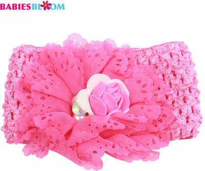 

Babies Bloom Gilrs Lace Baby Headwrap Hair Clip(Pink)