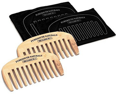 

PureSouth Naturals Bamboo Wide Tooth Detangling Comb Set of 2 for Seamless Hair Styling by PureSouth Naturals Hair Accessory Set(Multicolor)
