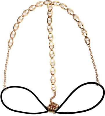 

20 Dresses Pearl Delight Hair Chain(Gold)