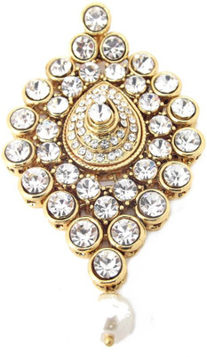 

Biyu Bridal Colletion Cubic Zirconia Pearl Hair Accessory Set(Gold)