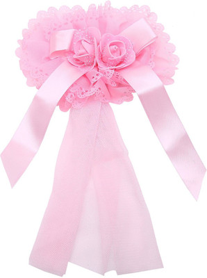 Sanjog Pretty Flower Ribbon Hair Pin For Kids/Girls Hair Clip(Pink)