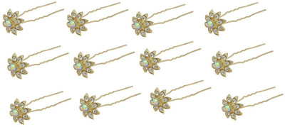 

Pink Rose Princess Charm Hair Pin(Gold)