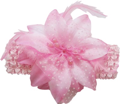 

AkinosKIDS Beautiful Feather Lace Flower crochet Head Band(Pink)