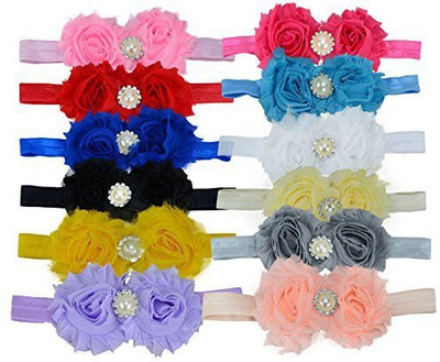 

Thaoya Pack of 12 Pcs/Colors Fashion Headband Headband Flowers and Pearl Design Hairdressing Headdressing Hair Head Band for Lovely Baby and Newborn Girls Head Band(Multicolor)