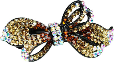 

Glitters Online Golden Colour American Diamond Hair Clip(Gold)