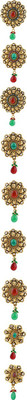 

Vama Fashions Gold Plated Flower Designed Hair Pin(Multicolor)