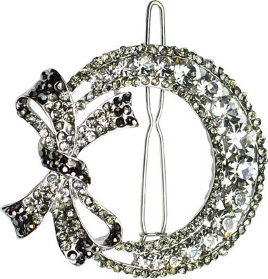 

Glitters Online Blackish White Colour American Diamond Hair Clip(Silver)
