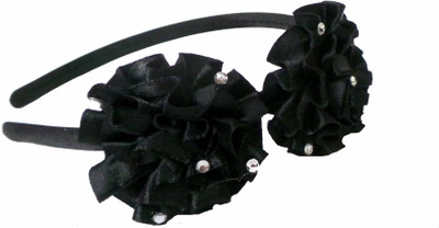 

Modish Look Princess Black Two Flowers for Kids Hair Band(Black)