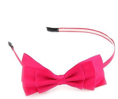 

Crunchy Fashion Contemporary Bow Pink Hair Band(Pink)
