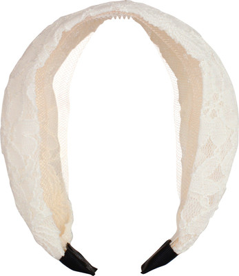 

ILU Off White Lace Flower Hair Band Girls Women Fitness Wedding Party Casual Fashion Styling Beauty Hair Accessories Accessory Hair Band, Head Band, Hair Clip(White)