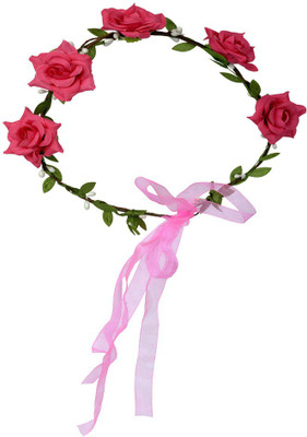 

Sagunya Rosellete Tiara Head Band(Pink)