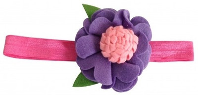 NeedyBee Baby with Felt Flower Head Band(Purple)