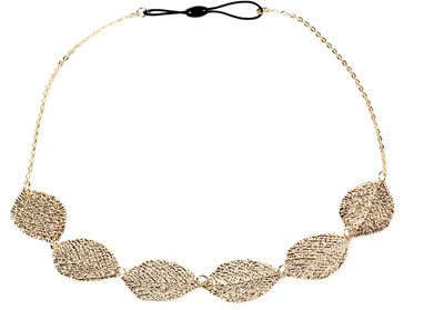 

Thingalicious Leaf Texture Tiara Hair Band(Gold)