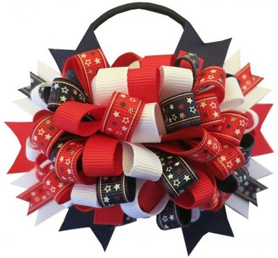 

Angel Closet Ribbon Puff Rubber Band(Red)