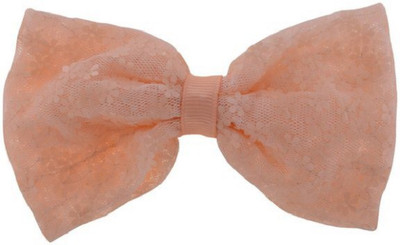 Angel Closet Bow with Glitter Flowers Hair Clip(Beige)