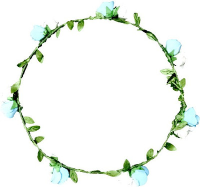 

FashBlush Forever New Roses Flower Leaf Tiara Head Band(Blue, White, Green)