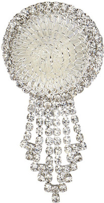 

Pink Rose Charm Juda Pin Cum Sari Hair Pin(White)