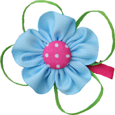 

Angel Closet Flower with Ribbons Hair Clip(Blue)